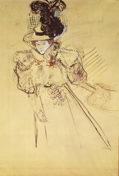 La Revue Blanche, 1895 (olja på kort) av Henri de Toulouse Lautrec